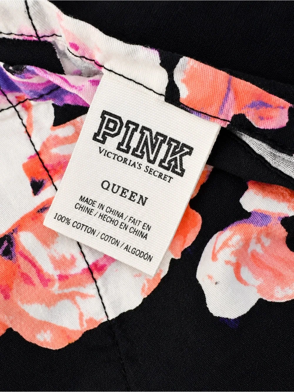 Victoria’s Secret PINK Queen Floral Sheet Set 100% Cotton Discontinued Rare